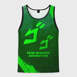 Майка-безрукавка мужская JoJo Bizarre Adventure - green gradient, цвет: 3D-черный