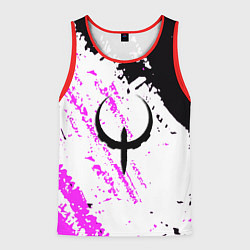 Майка-безрукавка мужская Quake краски неон, цвет: 3D-красный