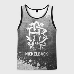 Майка-безрукавка мужская Nickelback - grey gradient, цвет: 3D-черный