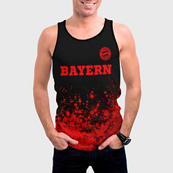 Майка-безрукавка мужская Bayern - red gradient посередине, цвет: 3D-черный — фото 2