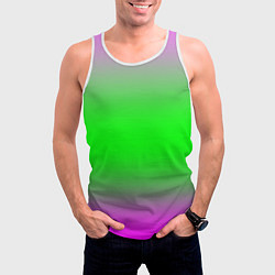 Майка-безрукавка мужская Градиент текстура, цвет: 3D-белый — фото 2