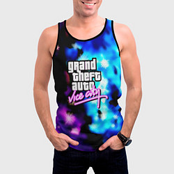 Майка-безрукавка мужская Gta flame winter, цвет: 3D-черный — фото 2