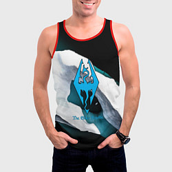 Майка-безрукавка мужская The Elder Scrolls краски текстура, цвет: 3D-красный — фото 2
