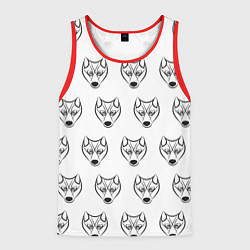 Майка-безрукавка мужская Паттерн волк, цвет: 3D-красный