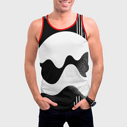 Майка-безрукавка мужская Солнечный дождь - абстракция, цвет: 3D-красный — фото 2