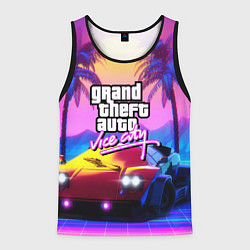 Майка-безрукавка мужская Vice city retro wave Lambo, цвет: 3D-черный