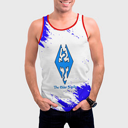 Майка-безрукавка мужская Скайрим зима, цвет: 3D-красный — фото 2