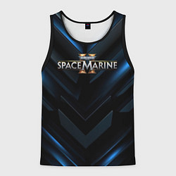 Майка-безрукавка мужская Warhammer 40000 space marine 2 лого, цвет: 3D-черный