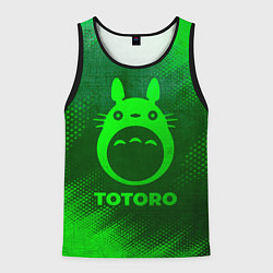 Майка-безрукавка мужская Totoro - green gradient, цвет: 3D-черный