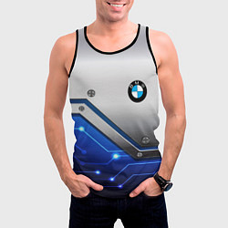 Майка-безрукавка мужская BMW geometry nano, цвет: 3D-черный — фото 2