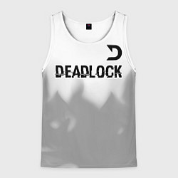 Майка-безрукавка мужская Deadlock glitch на светлом фоне посередине, цвет: 3D-белый