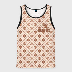 Майка-безрукавка мужская Гусси - надпись узор, цвет: 3D-черный