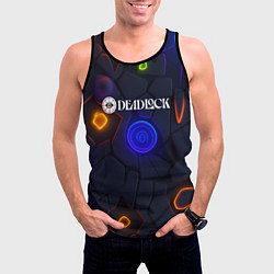 Майка-безрукавка мужская Deadlock logo текстурные плиты, цвет: 3D-черный — фото 2