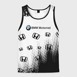 Майка-безрукавка мужская BMW x honda pattern, цвет: 3D-черный