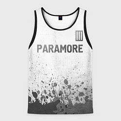 Майка-безрукавка мужская Paramore - white gradient посередине, цвет: 3D-черный