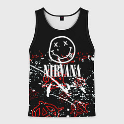 Майка-безрукавка мужская Nirvana анархия, цвет: 3D-черный