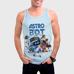 Майка-безрукавка мужская Astro Bot - Game, цвет: 3D-белый — фото 2