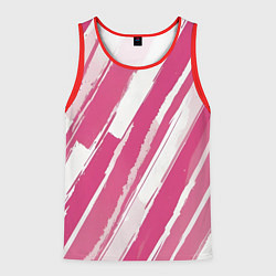 Мужская майка без рукавов Розовые полосы