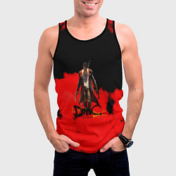 Майка-безрукавка мужская Devil May Cry Dante краски, цвет: 3D-черный — фото 2