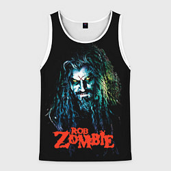 Майка-безрукавка мужская Rob zombie portrait, цвет: 3D-белый