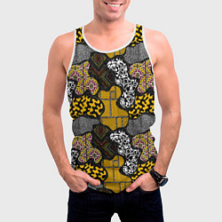 Майка-безрукавка мужская Этнический паттерн, цвет: 3D-белый — фото 2
