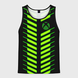 Майка-безрукавка мужская Xbox green line, цвет: 3D-черный