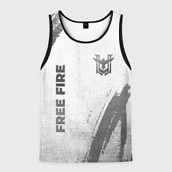 Майка-безрукавка мужская Free Fire - white gradient вертикально, цвет: 3D-черный