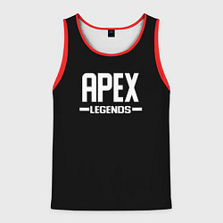 Майка-безрукавка мужская Apex legends logo white, цвет: 3D-красный