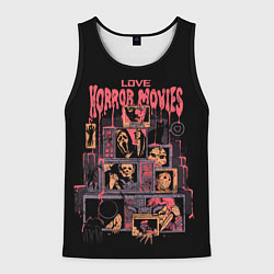 Майка-безрукавка мужская Love horror movies, цвет: 3D-черный