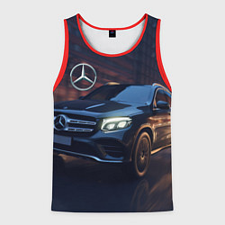 Майка-безрукавка мужская Mercedes benz auto, цвет: 3D-красный