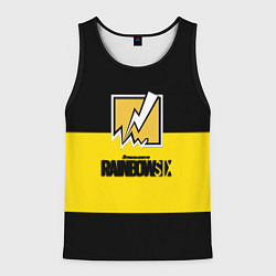 Майка-безрукавка мужская Rainbow six logo game, цвет: 3D-черный