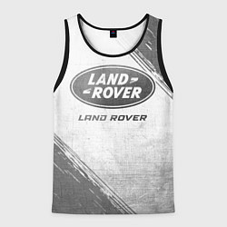 Майка-безрукавка мужская Land Rover - white gradient, цвет: 3D-черный
