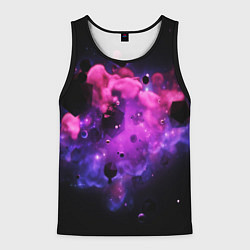 Майка-безрукавка мужская Космическая геометрия, цвет: 3D-черный
