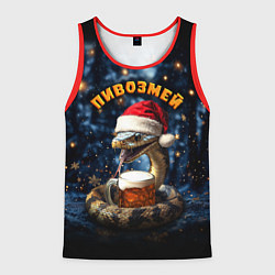 Майка-безрукавка мужская Пивозмей, цвет: 3D-красный