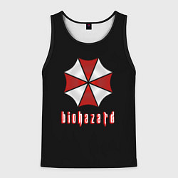 Майка-безрукавка мужская Biohazard logo, цвет: 3D-черный