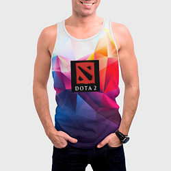 Майка-безрукавка мужская DOTA geometry neon, цвет: 3D-белый — фото 2