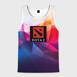 Майка-безрукавка мужская DOTA geometry neon, цвет: 3D-белый