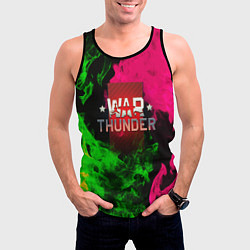 Майка-безрукавка мужская Warthunder flame fight, цвет: 3D-черный — фото 2