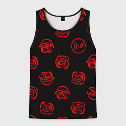 Мужская майка без рукавов Twenty one pilots rose pattern