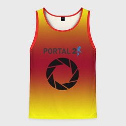 Майка-безрукавка мужская Portal 2 gradient, цвет: 3D-красный