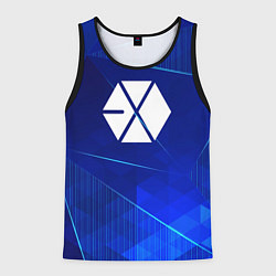 Майка-безрукавка мужская Exo blue poly, цвет: 3D-черный