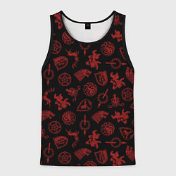 Майка-безрукавка мужская Houses logo pattern Game of Thrones, цвет: 3D-черный