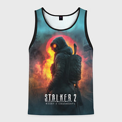 Майка-безрукавка мужская Stalker 2 радиоактивный дым, цвет: 3D-черный