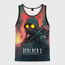 Майка-безрукавка мужская Stalker 2 радиоактивный дым, цвет: 3D-черный