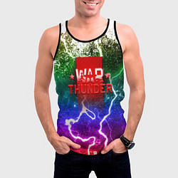 Майка-безрукавка мужская Wartunder неоновые брызги красок, цвет: 3D-черный — фото 2