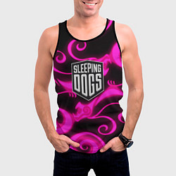 Майка-безрукавка мужская Sleeping dogs japan gta dragon, цвет: 3D-черный — фото 2