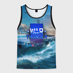 Майка-безрукавка мужская War Thunder ship, цвет: 3D-черный