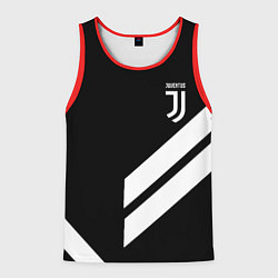 Майка-безрукавка мужская Juventus line white, цвет: 3D-красный