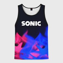 Мужская майка без рукавов Sonic neon flame