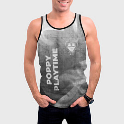 Майка-безрукавка мужская Poppy Playtime - grey gradient вертикально, цвет: 3D-черный — фото 2